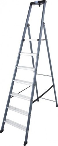 Стремянка алюминиевая KRAUSE MONTO SEPRO 7 ступеней анодированная 124210 - изображение 3