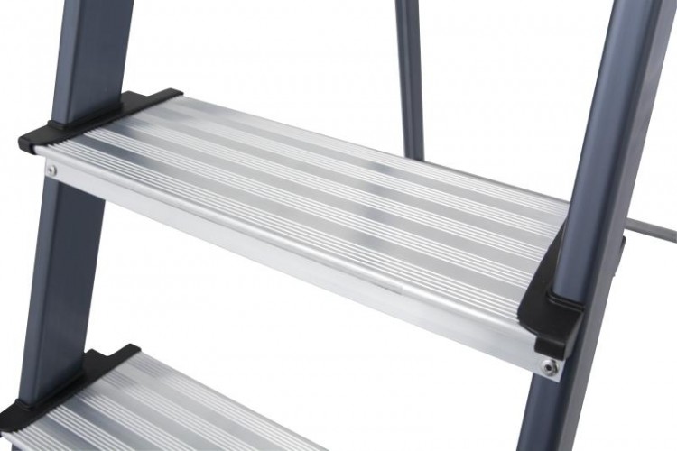 Стремянка алюминиевая KRAUSE MONTO SECURO 5 ступеней (анодированная) 126436 - изображение 5