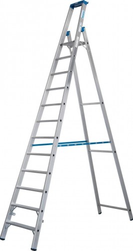 Стремянка алюминиевая KRAUSE STABILO R13 12 перфорированных ступеней 136107