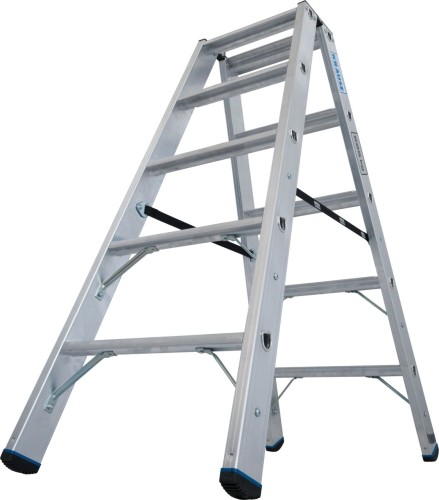 Стремянка алюминиевая KRAUSE STABILO 5 ступеней, 225 кг, двухсторонняя 135124 - изображение 3
