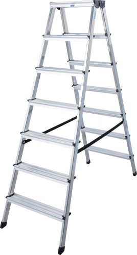 Стремянка алюминиевая KRAUSE MONTO DOPPLO 7 ступеней двухсторонняя 120366