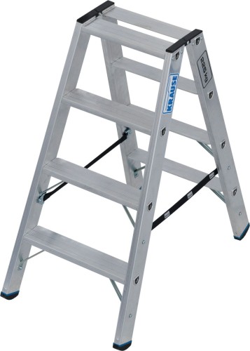 Стремянка алюминиевая KRAUSE STABILO 4 ступени, 225 кг, двухсторонняя 135117