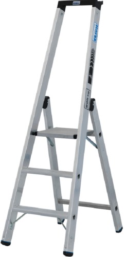 Стремянка алюминиевая KRAUSE STABILO 3 ступени, 225 кг, высокая дуга 135018