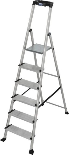 Стремянка алюминиевая KRAUSE MONTO GLOBUS 6 ступеней 125 мм 127273