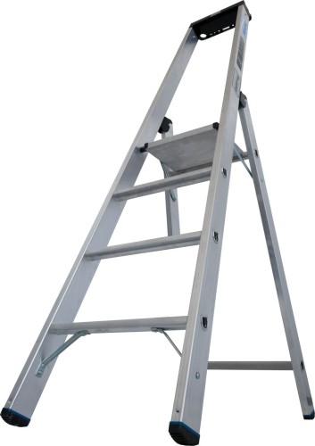 Стремянка алюминиевая KRAUSE STABILO 4 ступени, 225 кг, высокая дуга 135025 - изображение 4