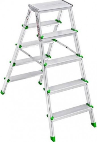 Стремянка алюминиевая Sarayli 5 ступеней двухсторонняя 3105