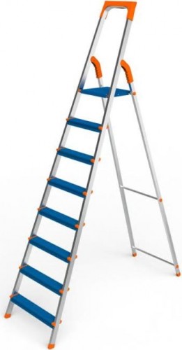 Стремянка алюминиевая Sarayli Color 8 ступеней 2308