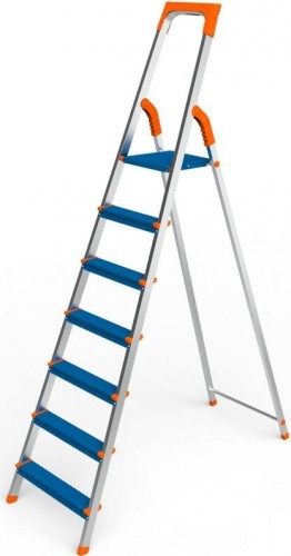 Стремянка алюминиевая Sarayli Color 7 ступеней 2307