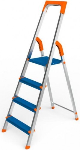 Стремянка алюминиевая Sarayli Color 4 ступени 2304
