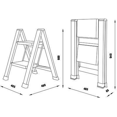 Стремянка алюминиевая СОРОКИН 24.205 2 ступени - изображение 5