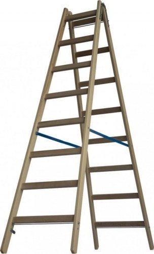 Стремянка деревянная KRAUSE 8 перекладин, двухсторонняя 170286