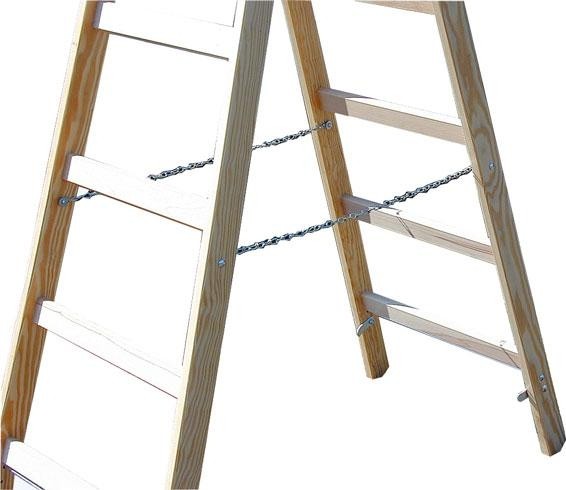 Стремянка деревянная KRAUSE  8 перекладин, двухсторонняя 170101 - изображение 3