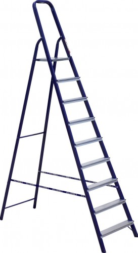 Стремянка стальная АЛЮМЕТ M 8409 9 ступеней профиль 40х20 М8409