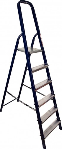 Стремянка стальная АЛЮМЕТ M 8406 6 ступеней профиль 40х20 М8406