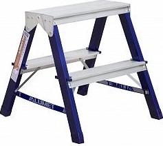 Стремянка стальная АЛЮМЕТ MD 8202 2 ступени двухсторонняя MD8202