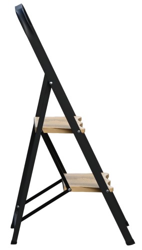 Стремянка стальная АЛЮМЕТ МКP 802 2 ступени, широкие пластиковые ступени МК802P - изображение 3