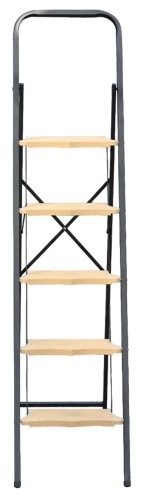 Стремянка стальная АЛЮМЕТ МКP 805 5 ступеней, широкие пластиковые ступени МК805P - изображение 4