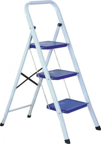 Стремянка стальная АЛЮМЕТ МК 803С 3 ступени 300х200 мм с противоскользящими накладками МК803С