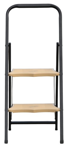 Стремянка стальная АЛЮМЕТ МКP 802 2 ступени, широкие пластиковые ступени МК802P - изображение 2