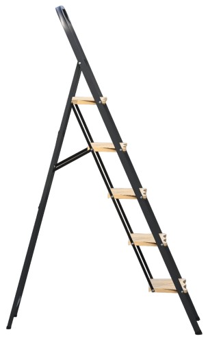 Стремянка стальная АЛЮМЕТ МКP 805 5 ступеней, широкие пластиковые ступени МК805P - изображение 3