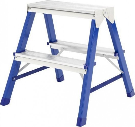 Стремянка стальная СИБРТЕХ 2 ступени двусторонняя 97932