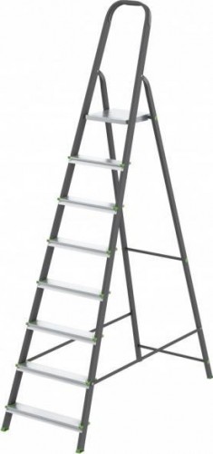 Стремянка стальная СИБРТЕХ 8 ступеней алюминиевые ступени 97958