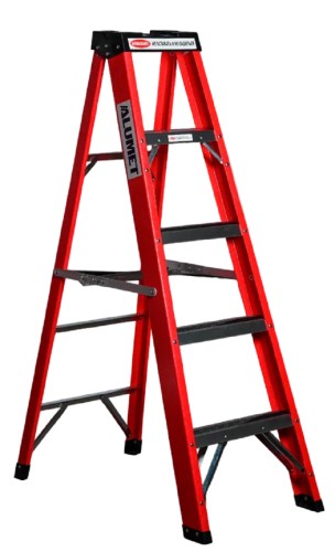 Стремянка стеклопластиковая АЛЮМЕТ SF 1004 4 ступени, с органайзером SF1004 - изображение 4