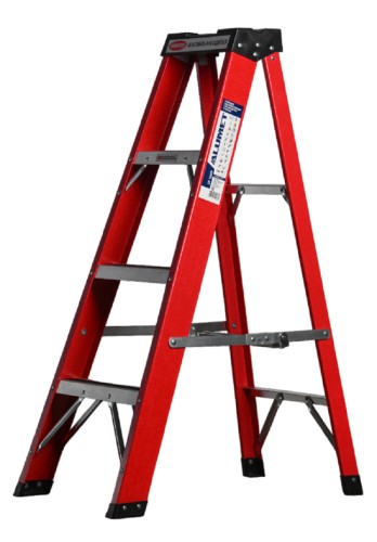 Стремянка стеклопластиковая АЛЮМЕТ SF 1007 7 ступеней, с органайзером SF1007