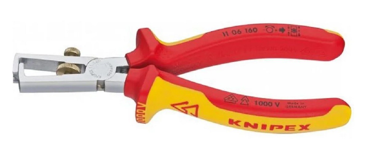 Стриппер KNIPEX KN-1106160SB VDE, d5 мм, длина 160 мм, диэлектрические ручки