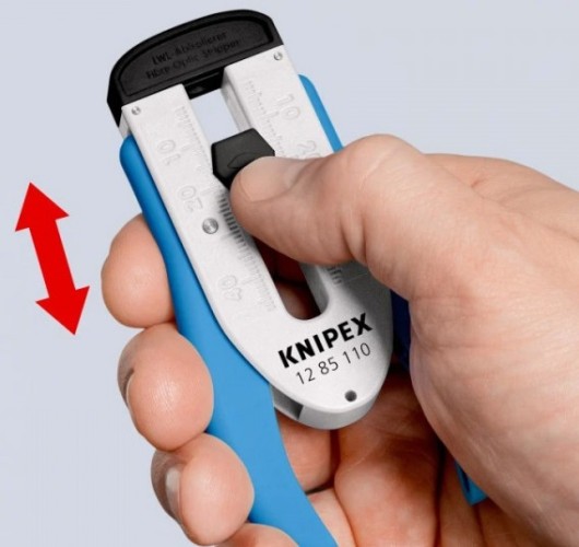 Стриппер KNIPEX KN-1285110SB для удаления первичной оболочки оптоволокна ø 0.12 - изображение 3