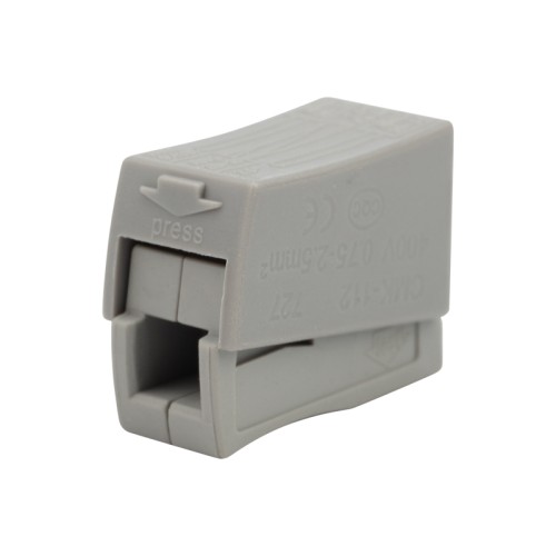 Строительно-монтажная клемма REXANT СМК 224-112 для светильника на 2 проводника, белая 5шт/уп 07-2411-5