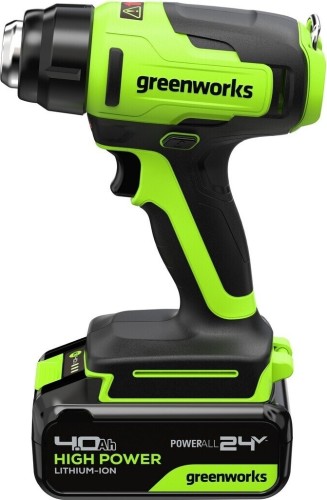 Строительный фен аккумуляторный  GREENWORKS G24HG 24V, АКБ 4Ач и ЗУ 3400207CUB - изображение 2