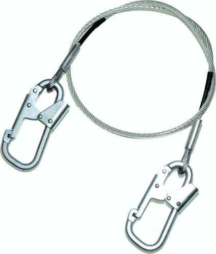 Строп Б МОЛОТ из стального троса два карабина К 1 стропб2к1