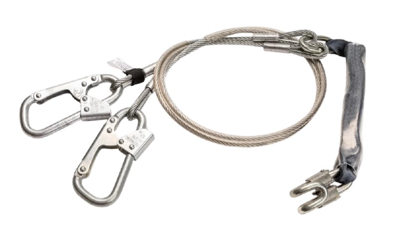Строп из металлического троса в оболочке МОЛОТ Бда + Кбс двуплечий с амортизатором стропабд