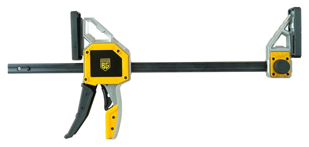 Струбцина быстрозажимная BERGER BG1925 алюминиевая (сжим/разжим) 95*450мм, зажим до 350 к - изображение 2