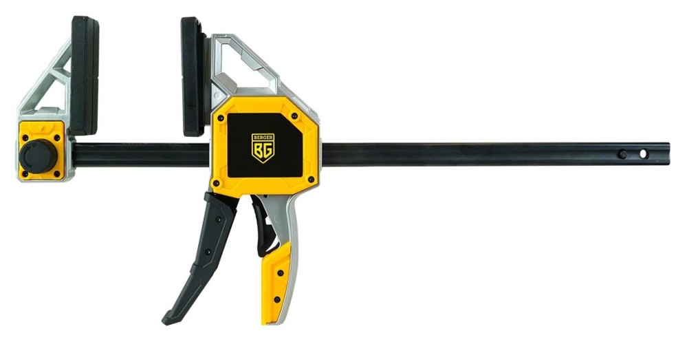 Струбцина быстрозажимная BERGER BG1927 алюминиевая (сжим/разжим) 95*900мм, зажим до 350 к