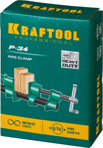 Струбцина для труб KRAFTOOL P-34 3/4" 32302-1 - изображение 5