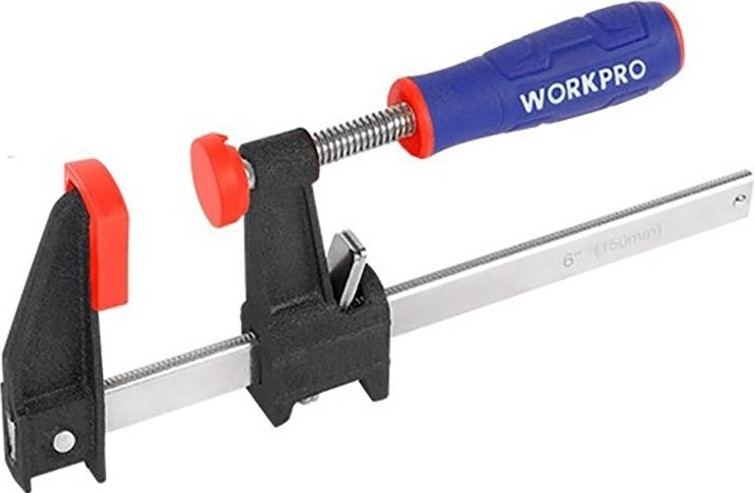 Струбцина F-образная WORKPRO WP232033 600мм быстросъемная для высоких нагрузок - изображение 5