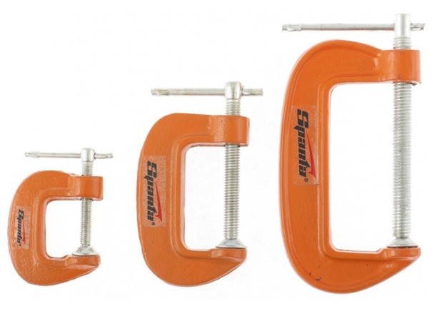 Струбцина G-образная Sparta 25-50-75 мм набор: 3 шт. 206755