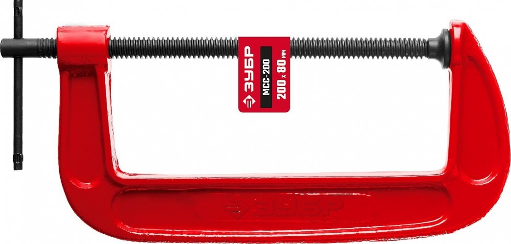 Струбцина G-образная ЗУБР МСС-200 тип G 200 мм, 32244-200 - изображение 3