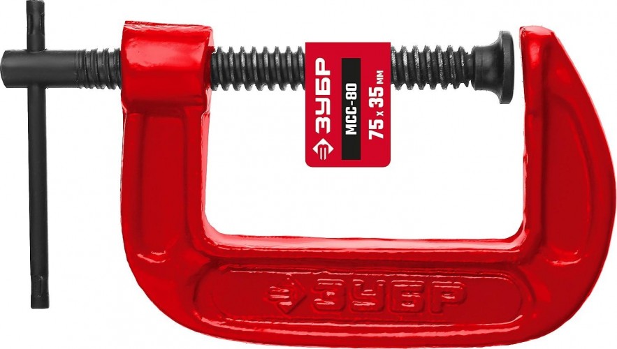 Струбцина G-образная ЗУБР МСС-80 тип G 75 мм, 32244-075 - изображение 3