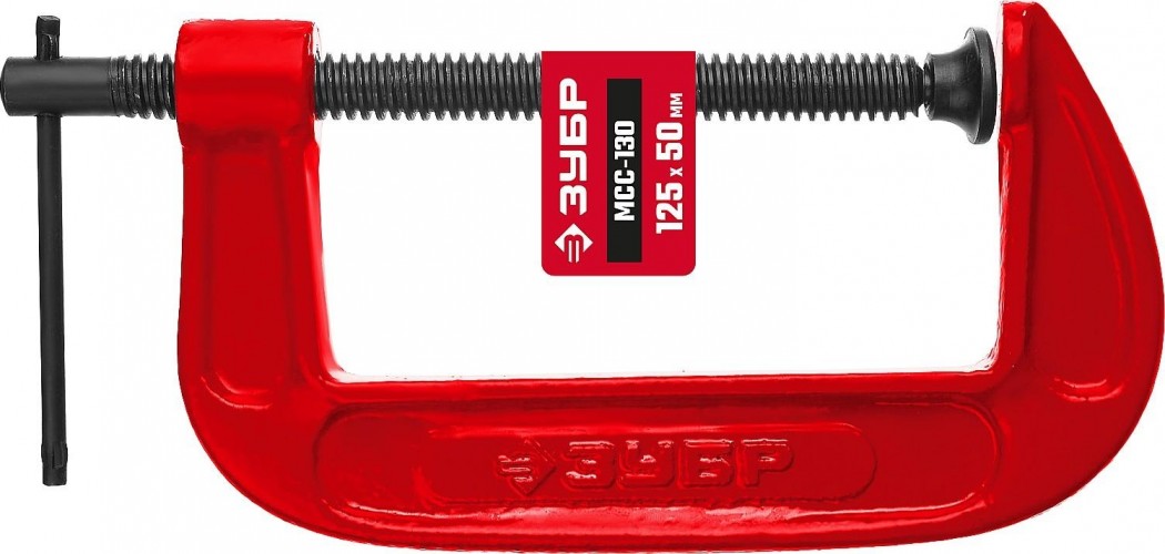 Струбцина G-образная ЗУБР МСС-130 тип G 125 мм, 32244-125 - изображение 3