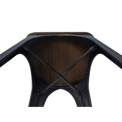 Стул TOLIX c патиной с деревянным сиденьем (окрашенный каркас) - изображение 5