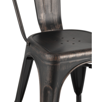 Стул TOLIX с патиной, с жестким сиденьем (окрашенный каркас) - изображение 3