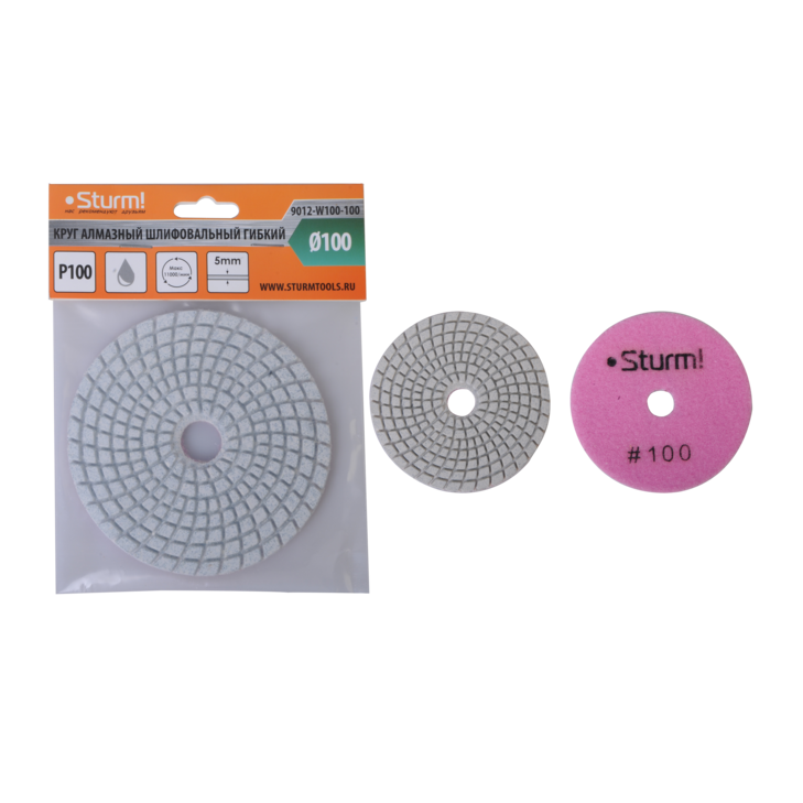 Круг шлифовальный гибкий Sturm! 9012-W100-100 - изображение 3
