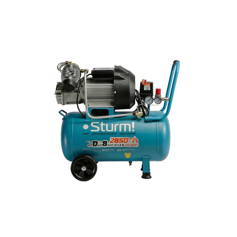 Компрессор воздушный масляный Sturm! AC93250, 2,4кВт,410л/мин, ресивер 50л, прямой привод - изображение 3