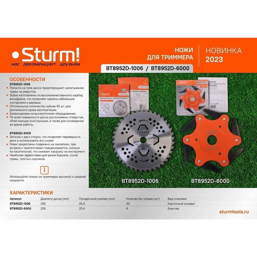 Нож для триммера Sturm! BT8952D-6000 - изображение 6