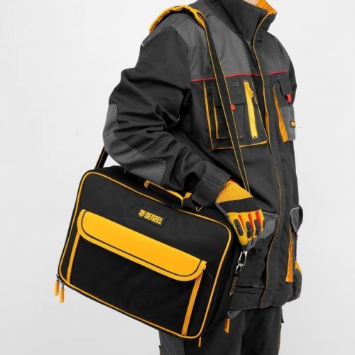 Сумка для инструмента Denzel 90 295 400х170х300 мм, 3 отделения, 28 карманов, наплечны 90295 - изображение 5