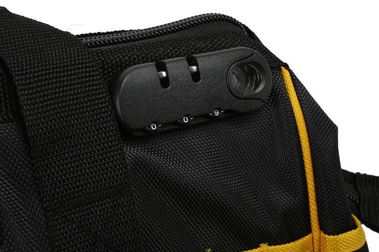 Сумка для инструмента HANSKONNER HKTB0138 кодовый замок, 38 карманов, пластиковое дно, pat. - изображение 4