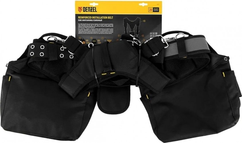 Сумка поясная Denzel 90290 усиленный, с лямками, держатель для молотка - изображение 3